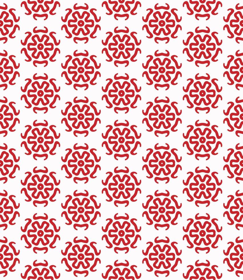 Red and white color seamless pattern texture and template. Multicolored. Colorful ornamental graphic design. vector