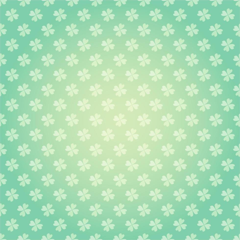 Saint Patricks Day seamless pattern with clover shamrock Vector cartoon colorful spring background