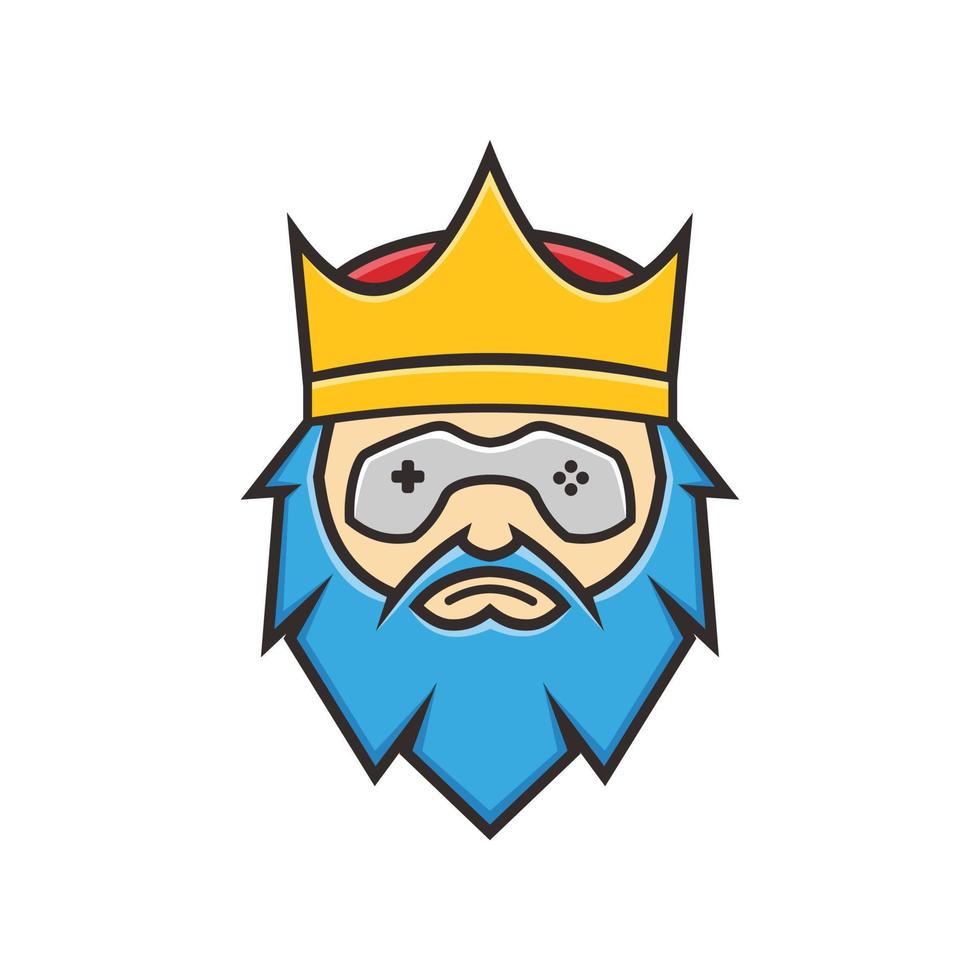 king head game logo vector