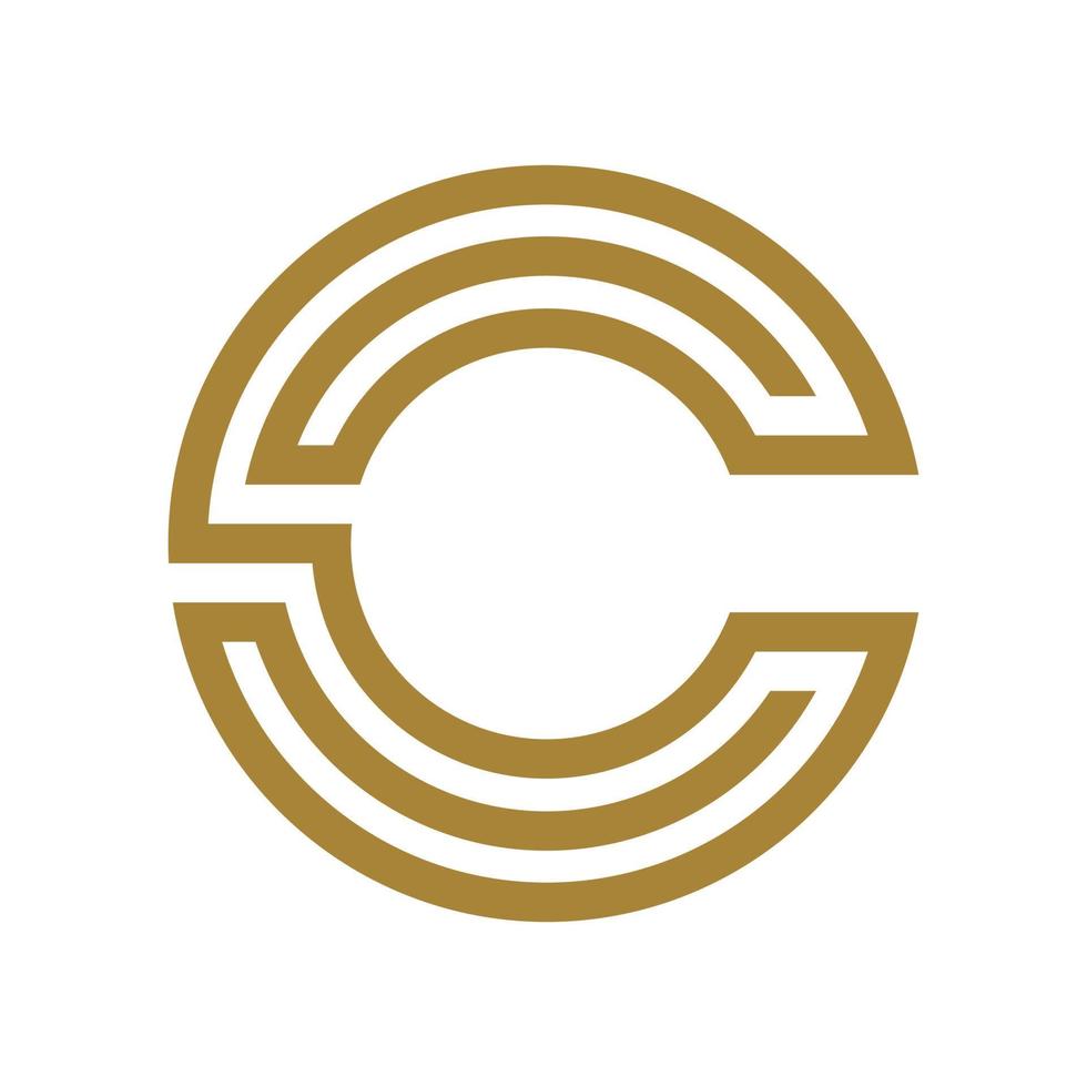 logotipo de la letra c vector