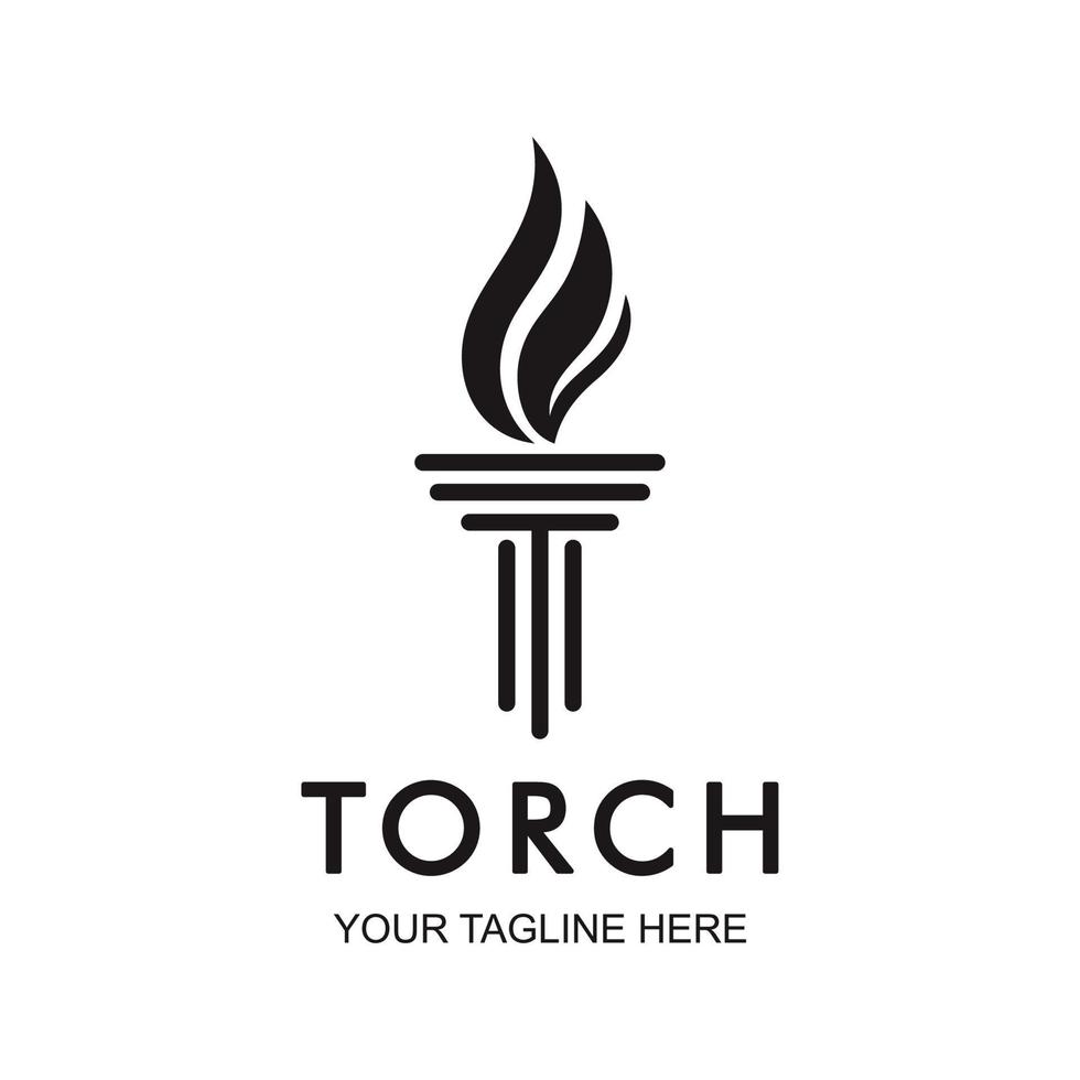 torch abstract logo vector