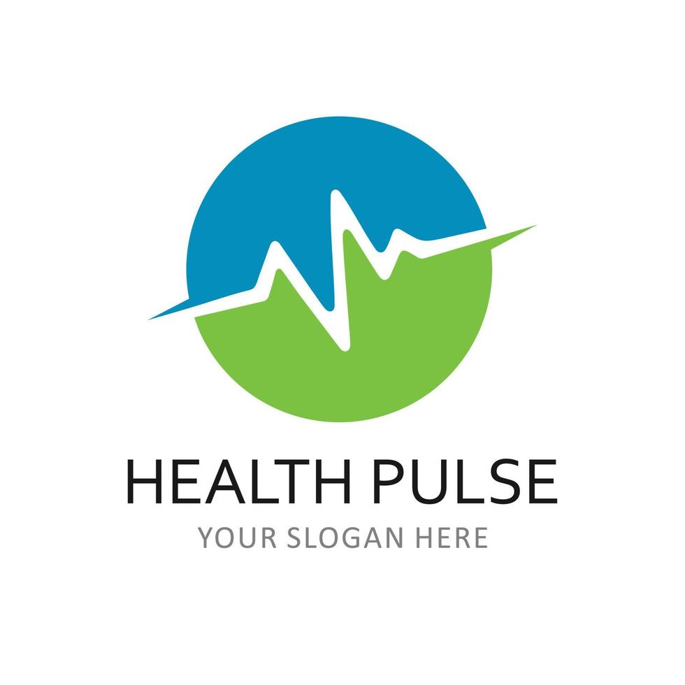 health pulse logo vector