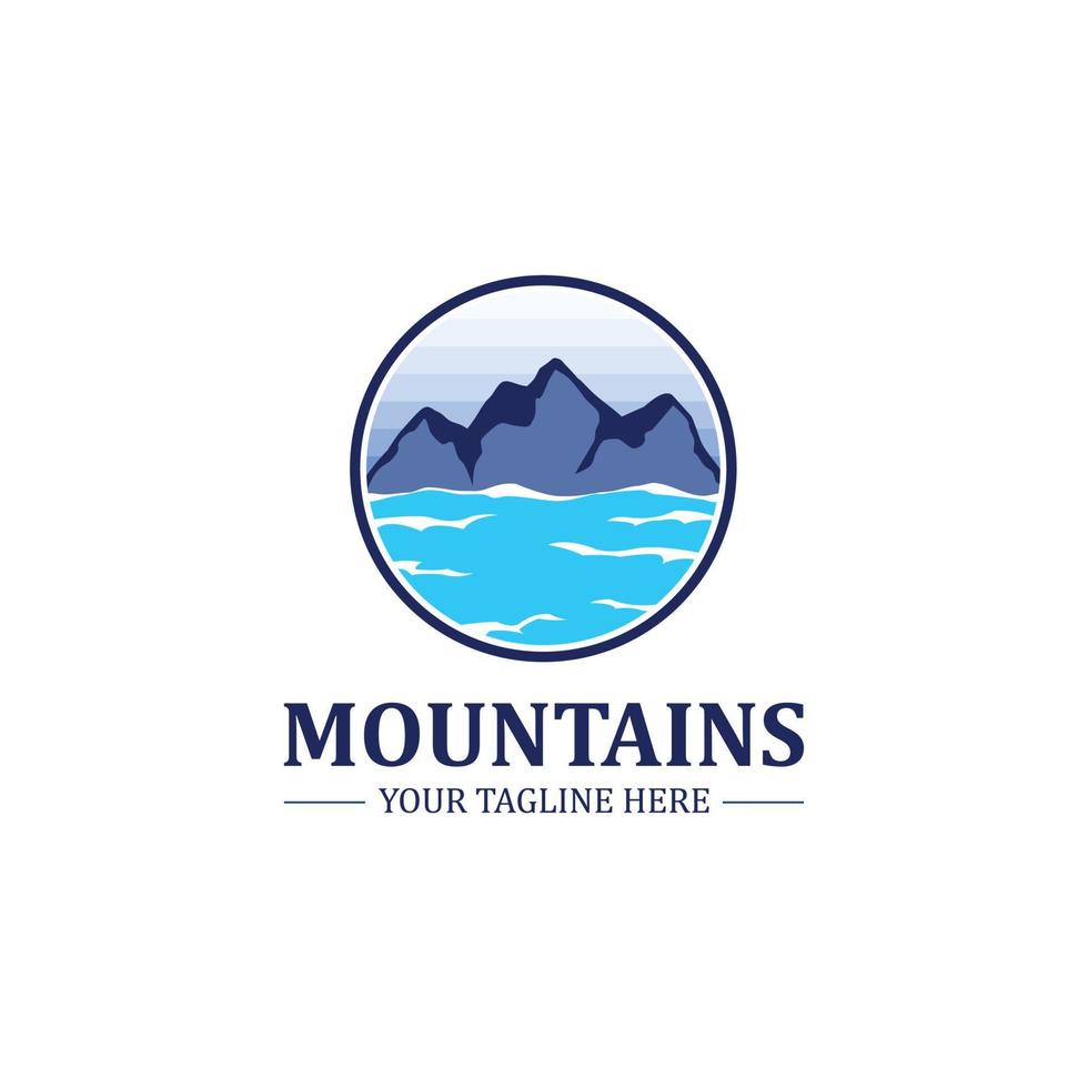 logotipo abstracto de montaña vector