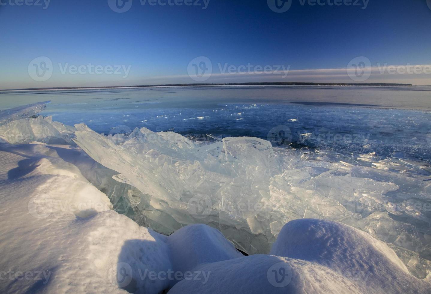 lago superior en invierno foto