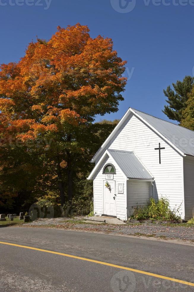 Old Country Church in Autumn photo