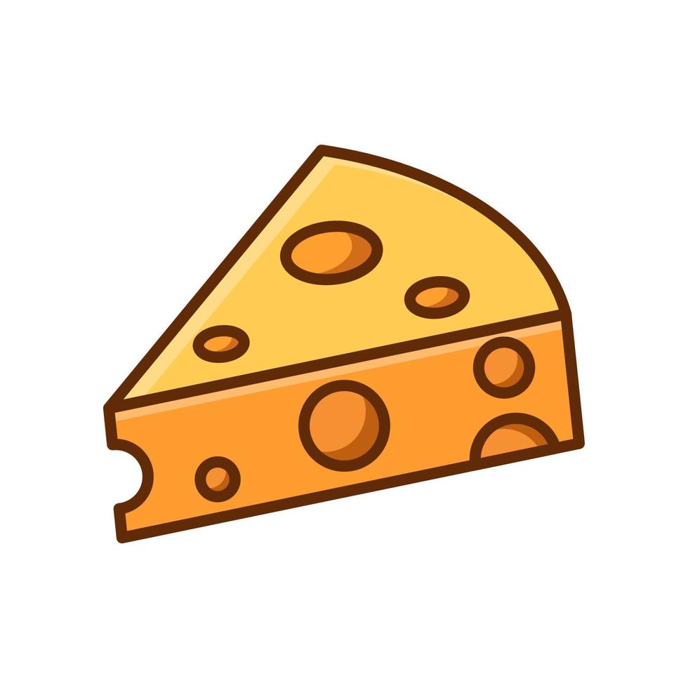 icono de vector de queso aislado sobre fondo blanco