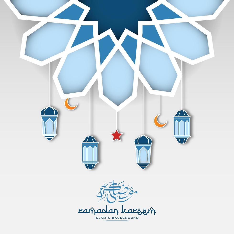 Ramadan Kareem Background Islamic With Mandala And Ornament. Vector Illustration