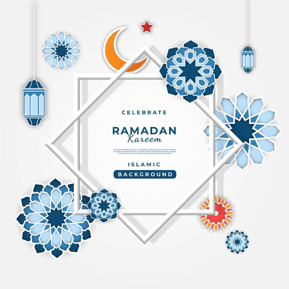 ramadan kareem fondo islámico con mandala y adorno. ilustración vectorial vector