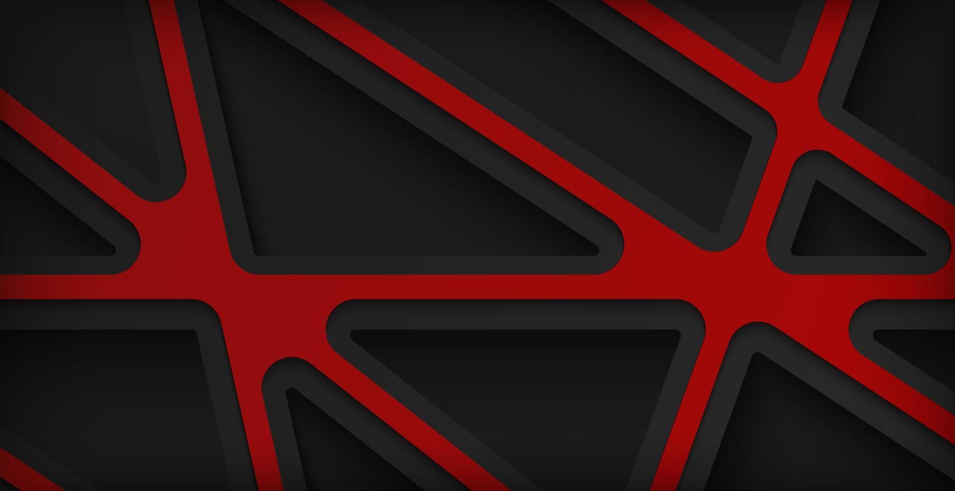 black and red background with crossing line, solid line background concept. vector