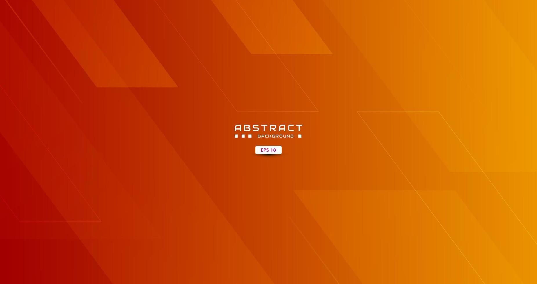 orange background with abstract square shape, arrow, dynamic and sport banner concept. vector