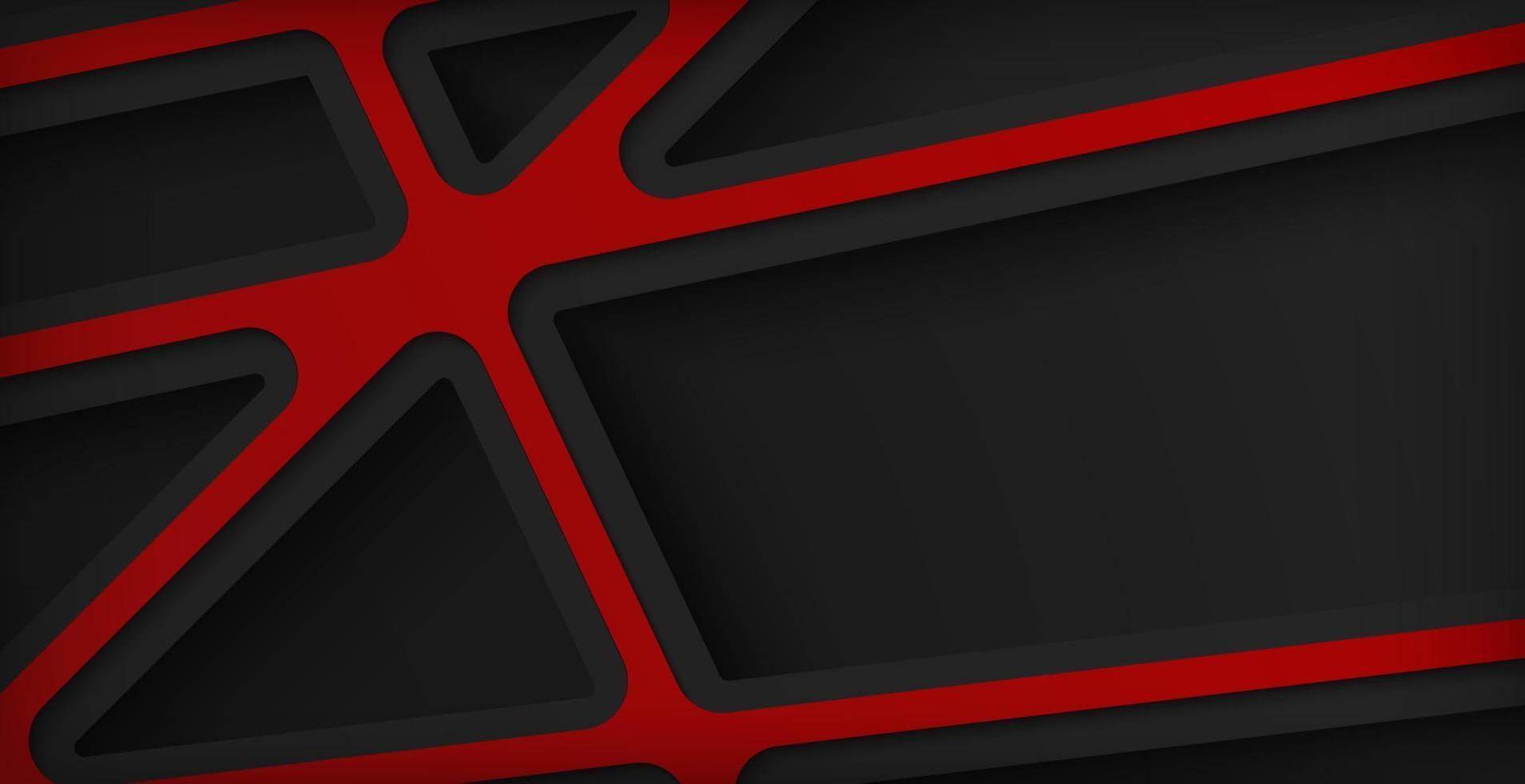 black and red background with crossing line, solid line background concept. vector