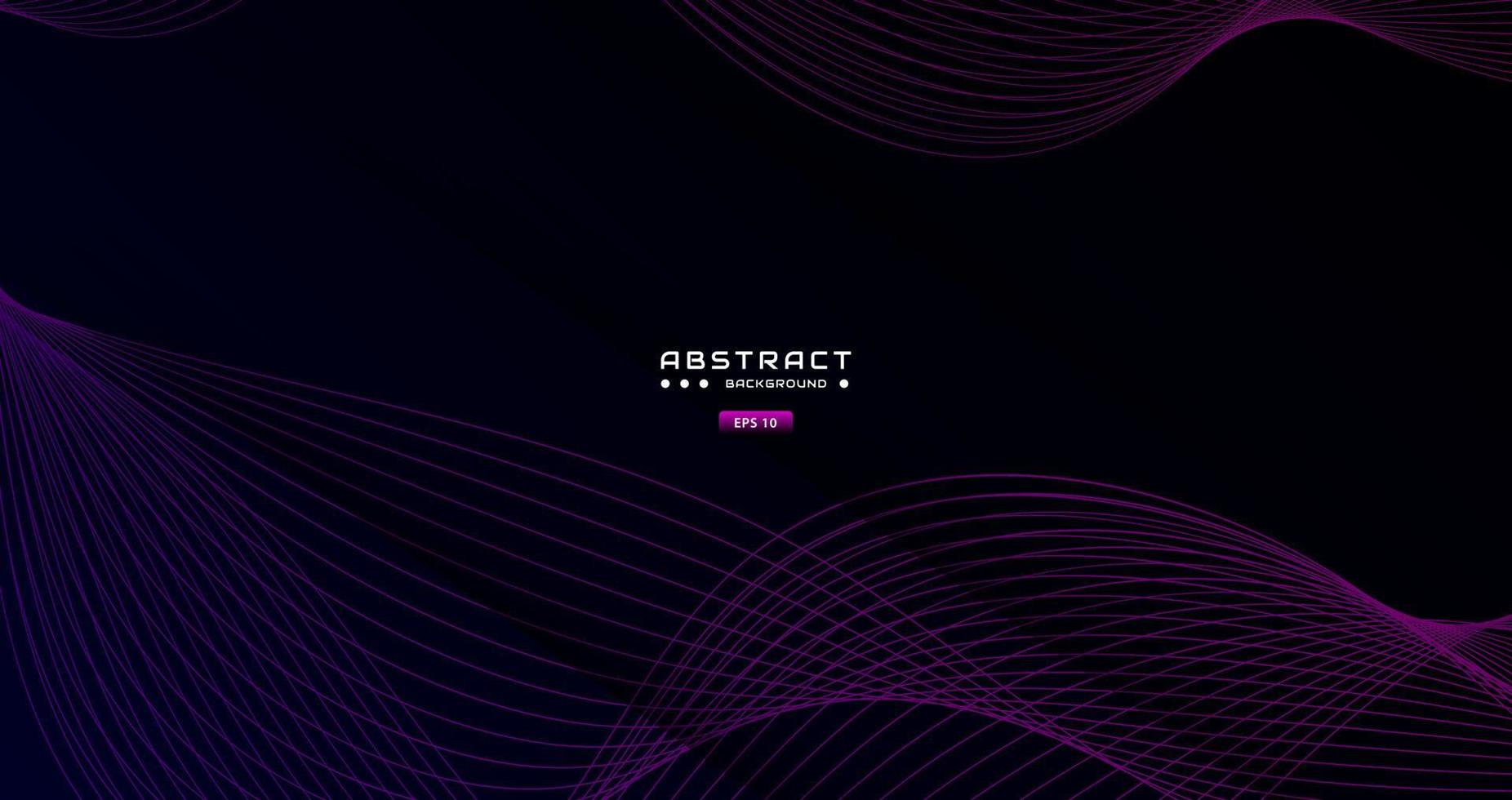 purple wavy background with abstract round line, dynamic banner concept. vector