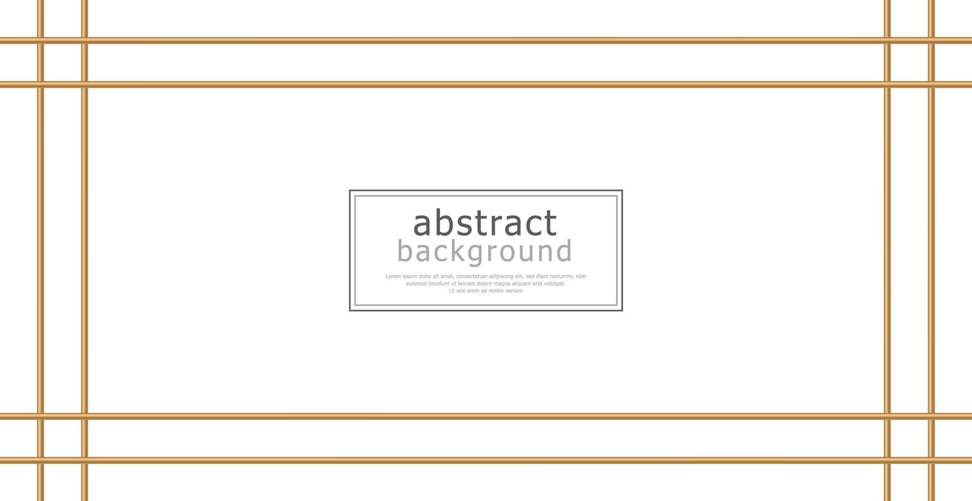 Modern abstract luxury template postcard for business or presentation with golden lines on white background - Vector