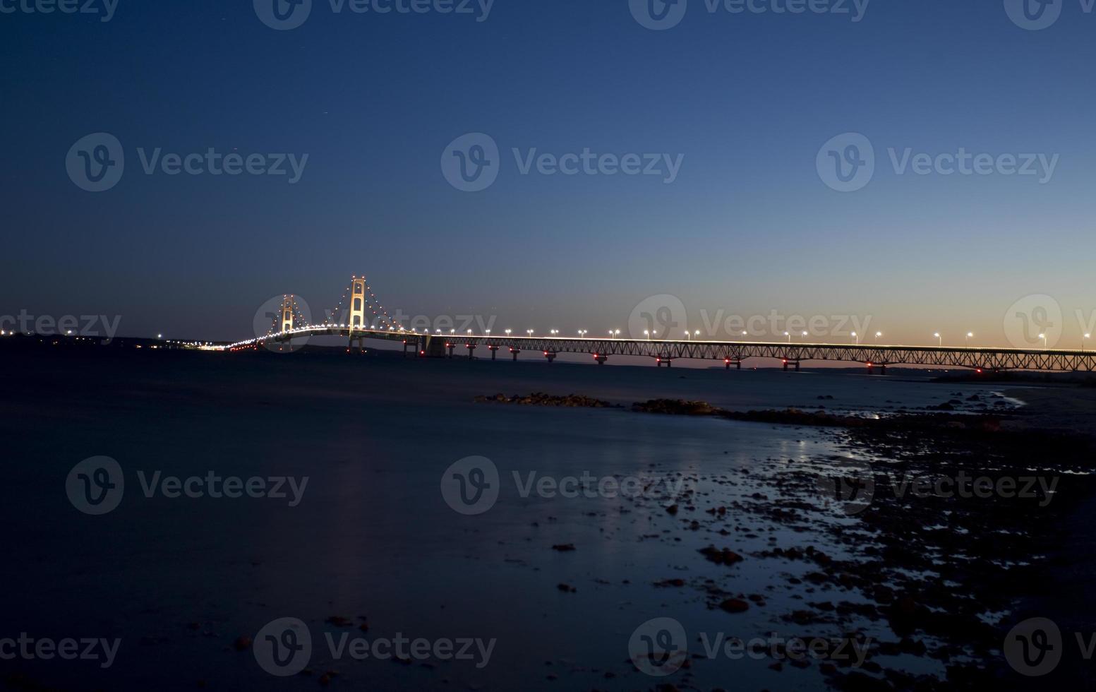 Mackinaw City Bridge Michigan Night shot photograph photo