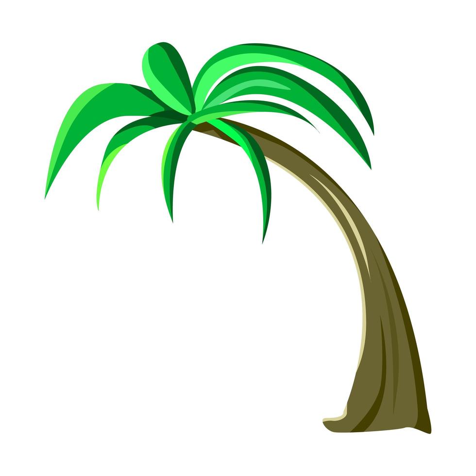 Realistic green palm isolated on white background - Vector
