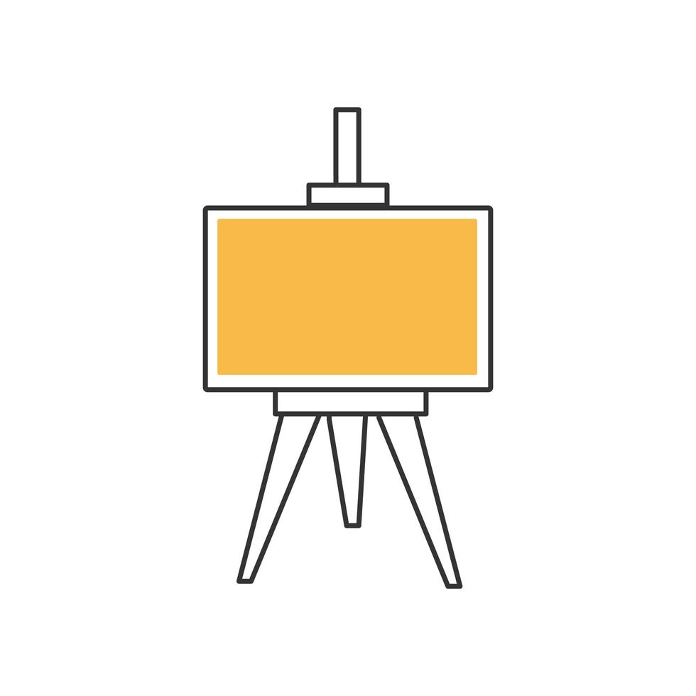 Stylish icon from thin lines easel on a white background - Vector