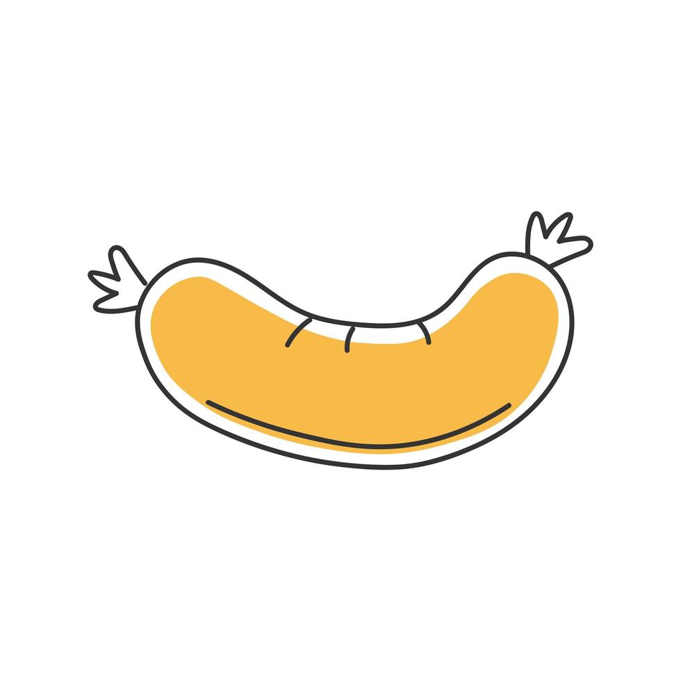 Stylish thin line sausage icon isolated on white background - Vector