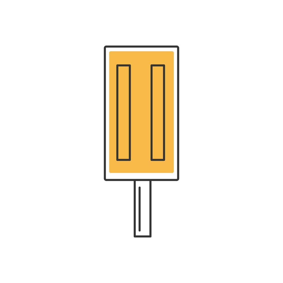 Stylish thin line ice cream icon isolated on white background - Vector