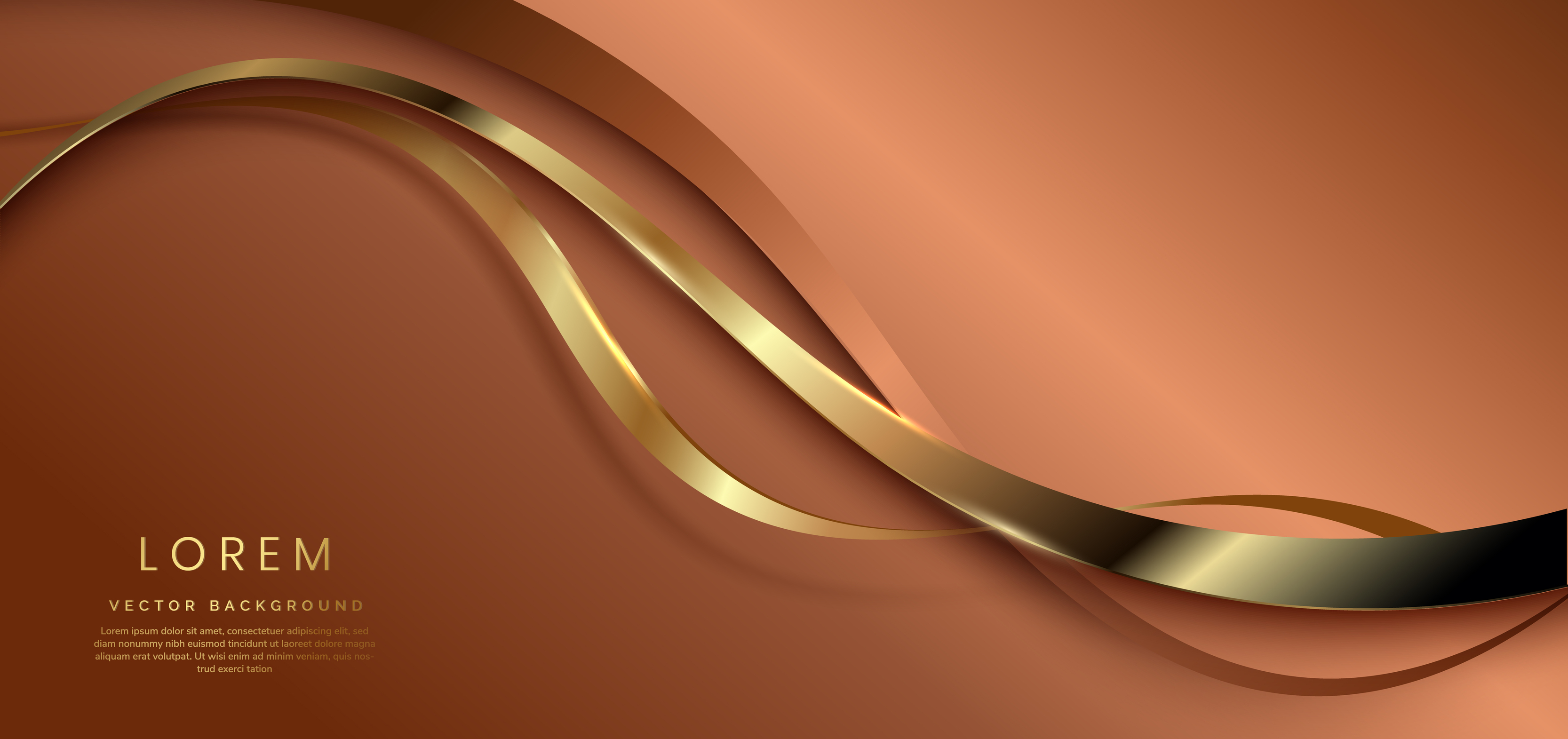 Abstract golden curve line luxury on dark brown background with copy space for text. 6033059 Vector Art at Vecteezy Abstract golden curve line luxury on dark brown background with copy space for text. 6033059 Vector Art at Vecteezy