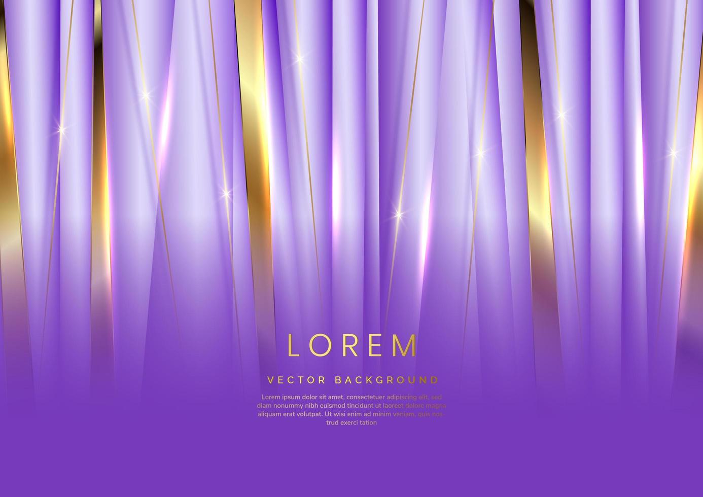 Luxury Elegant light purple vertical stripes pattern with diagonal gold stripes lines. vector