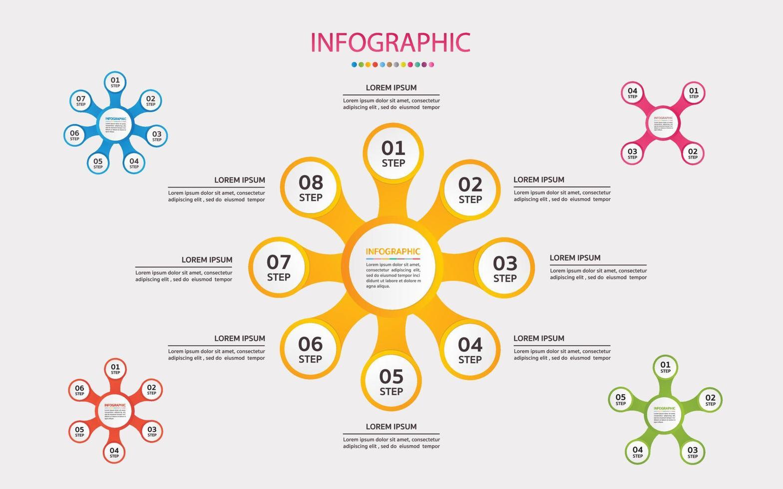 Business data. timeline infographic 5 steps or options icons designed for abstract background template vector
