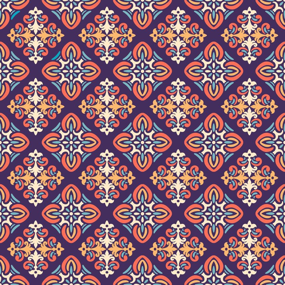 Oriental Damask Seamless Pattern Ornament vector