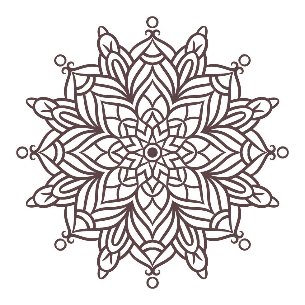 patrón de ornamento redondo de mandala étnico vector