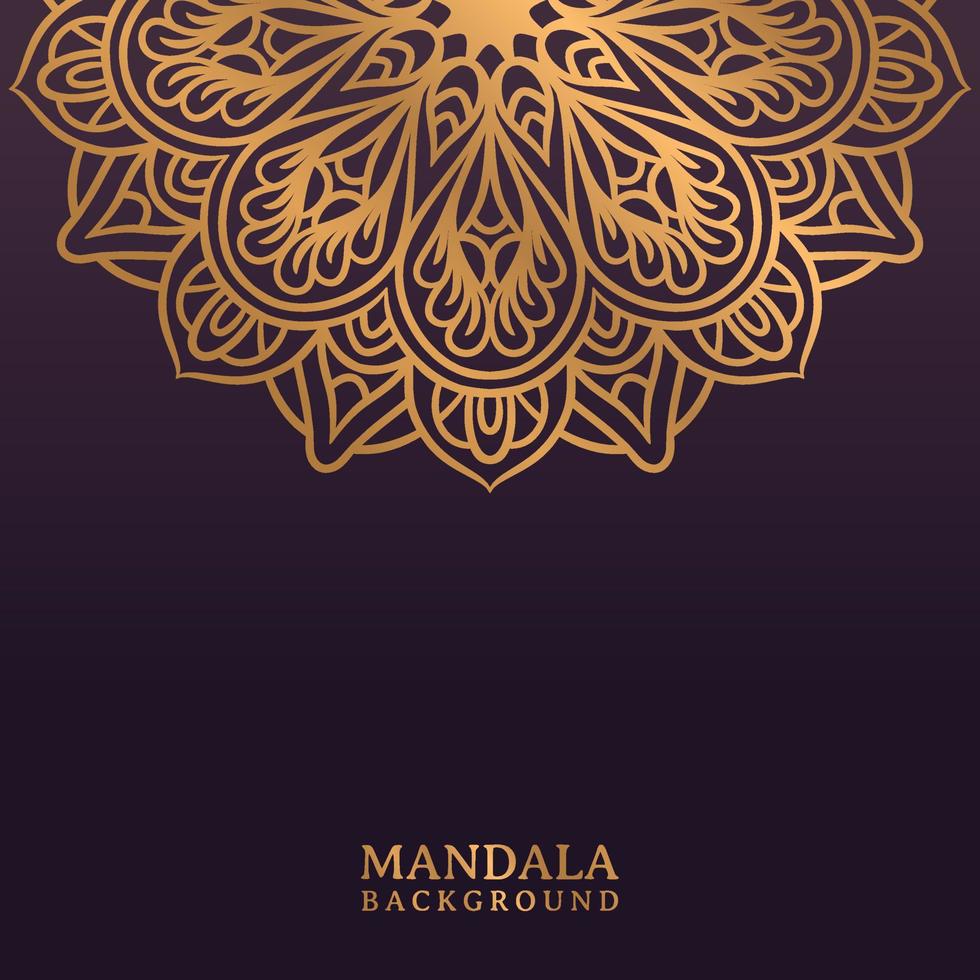 Luxury mandala background With Golden Arabesque vector