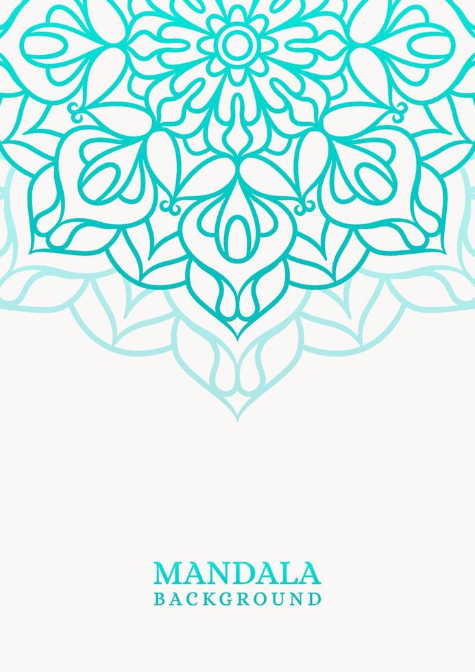 Mandala round ornament background with gradient vector