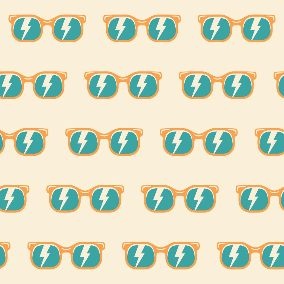 Seamless pattern background sunglasses with color vector