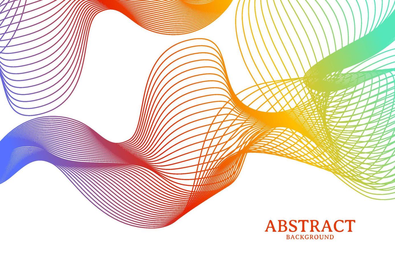 abstract colorful wavy line flowing background vector