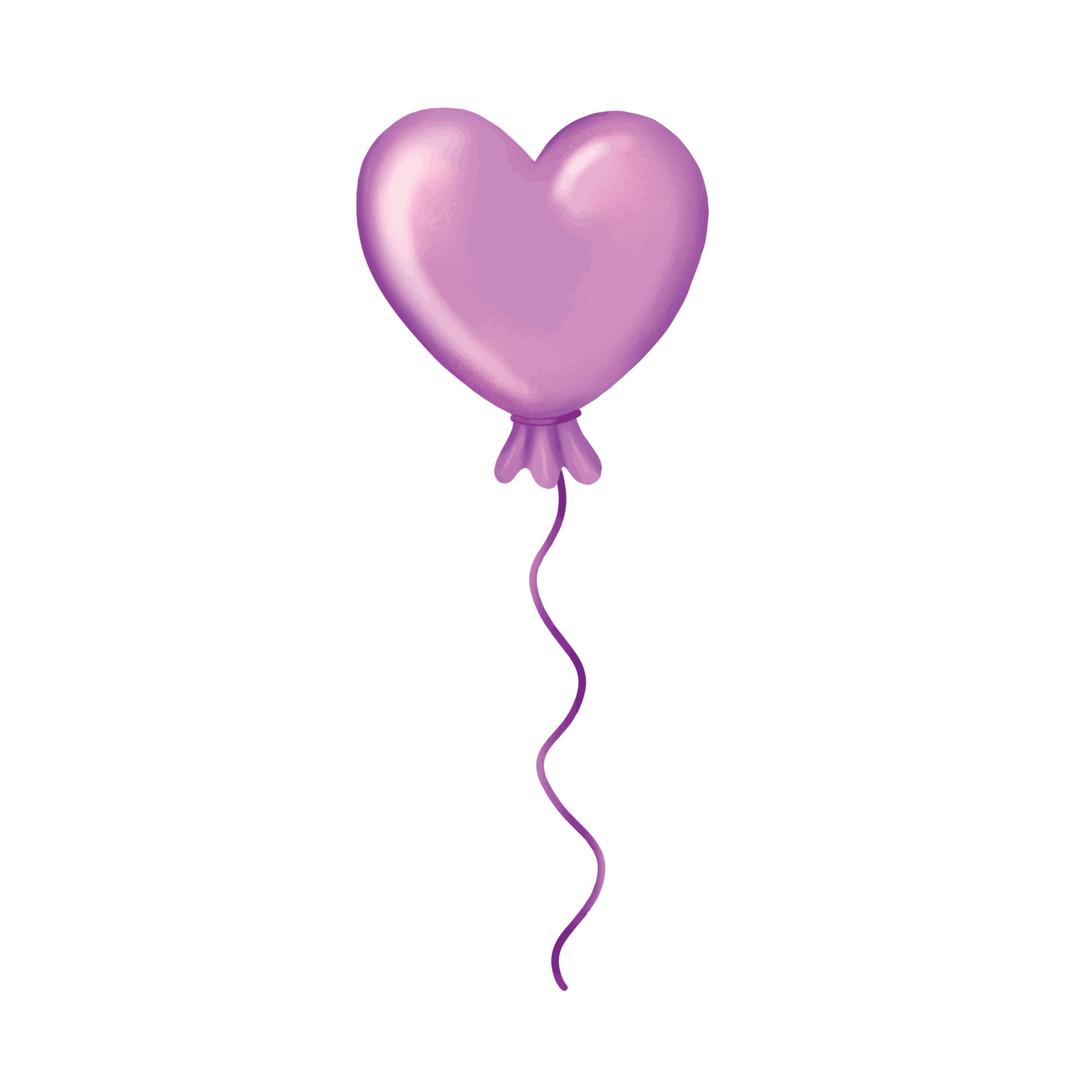 globo rosa con corazón en el medio 2740357 Vector en Vecteezy
