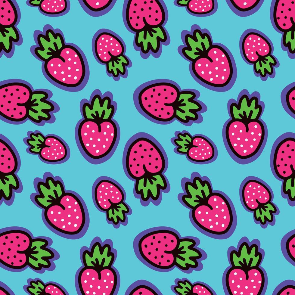 Seamless pattern with bright berries. Vector illustration