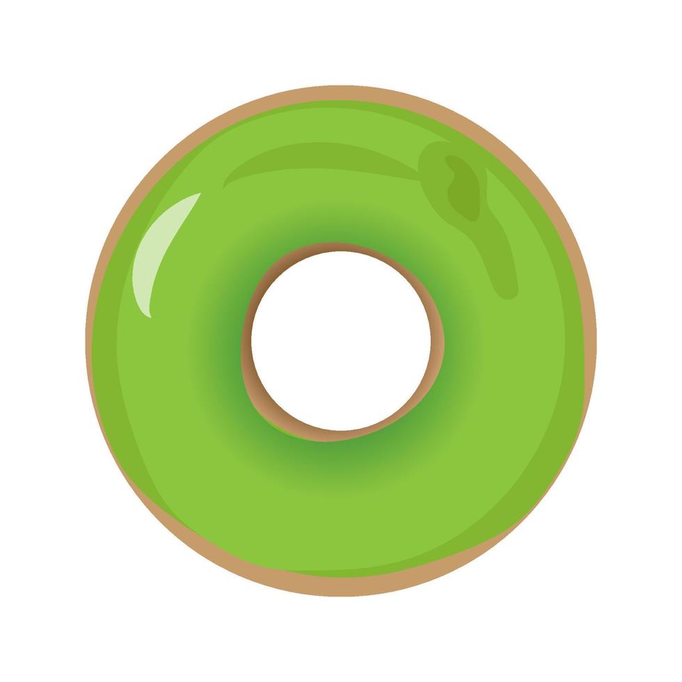 ilustración de diseño de vector de donut de matcha