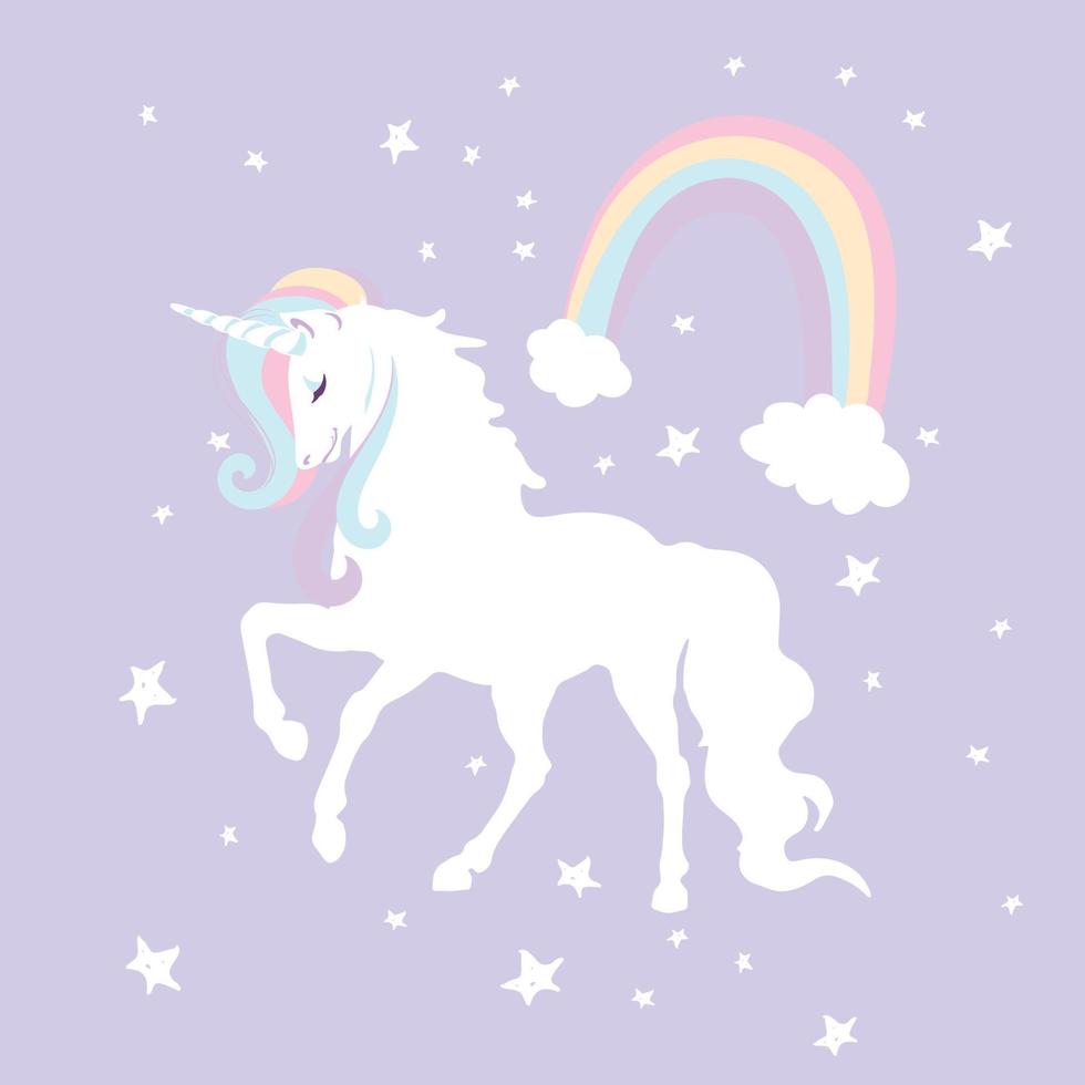 icono de impresión de ubicación de unicornio mágico vector