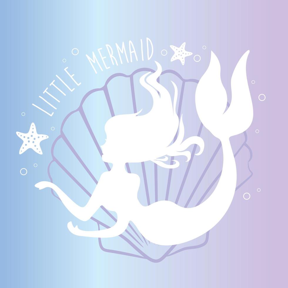 Fantasy Mermaid Placement Print Icon vector
