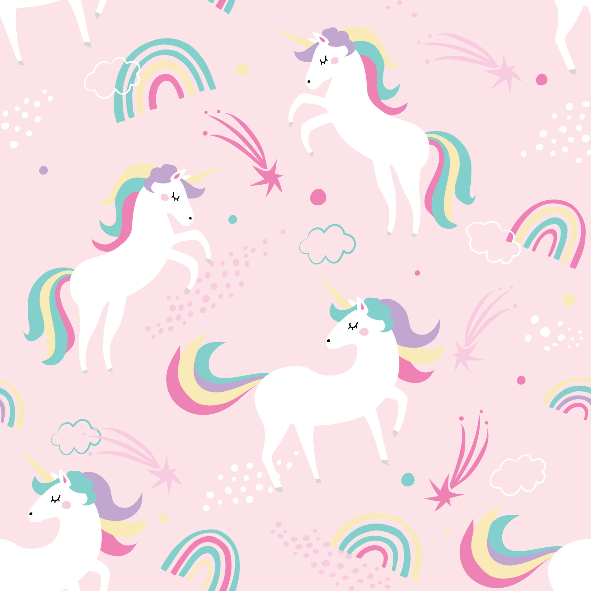 Magical Unicorn Seamless repeat pattern 6033382 Vector Art at Vecteezy