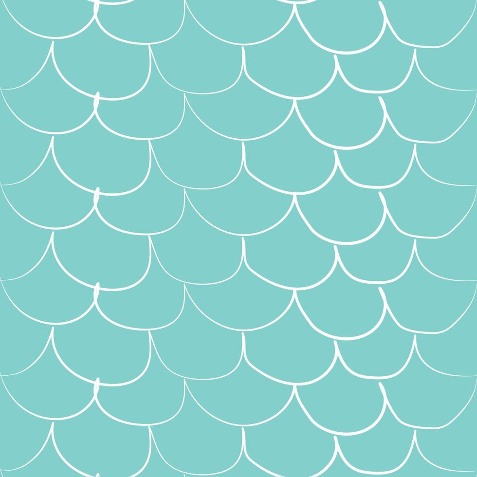 Mermaid texture seamless repeat pattern vector