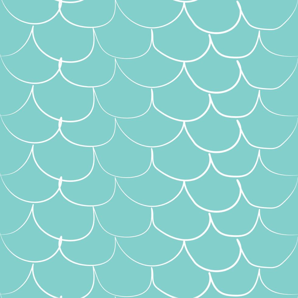 Mermaid texture seamless repeat pattern vector