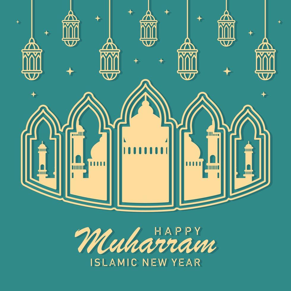 Happy Islamic New Year Background vector