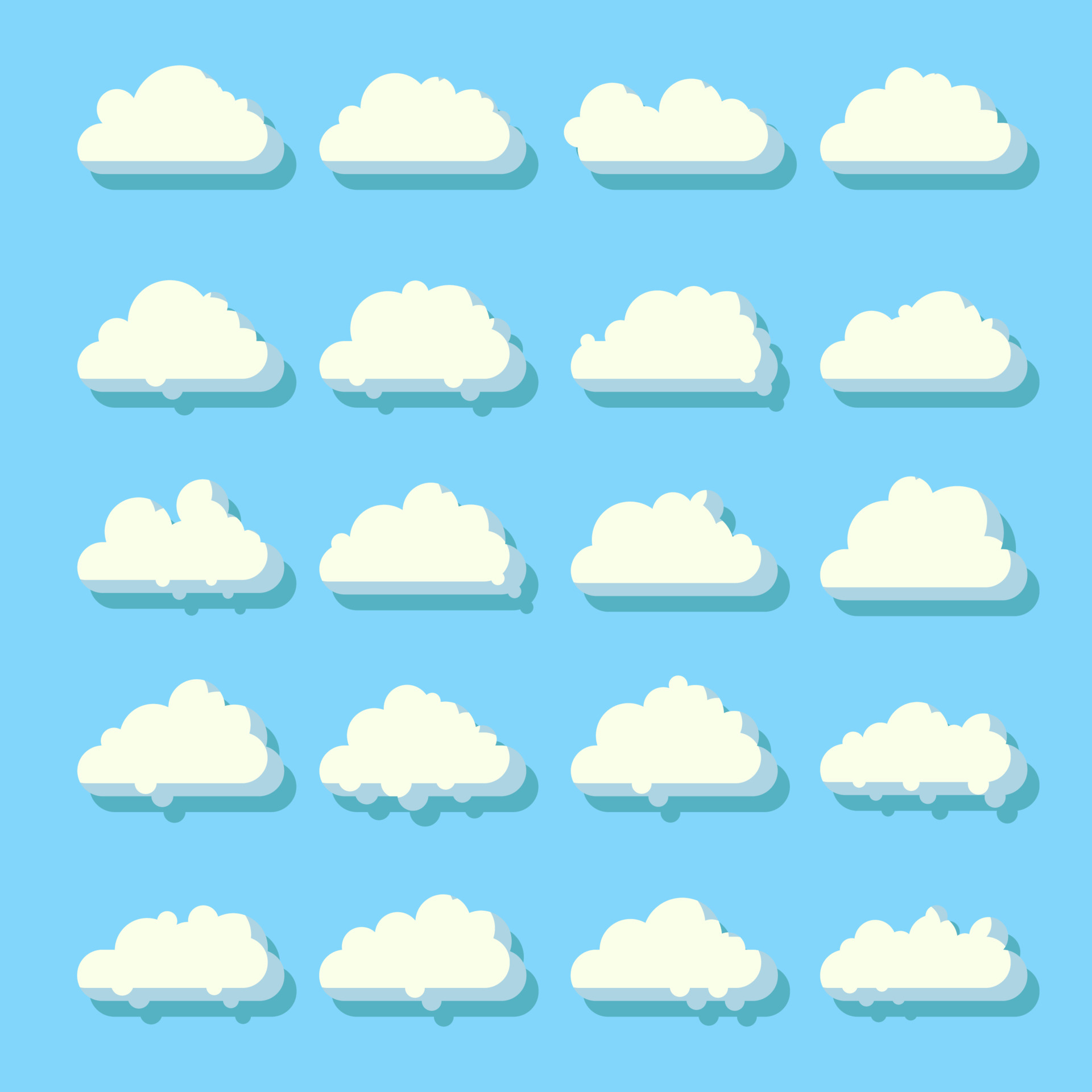 Cloud vector set collection 6033413 Vector Art at Vecteezy