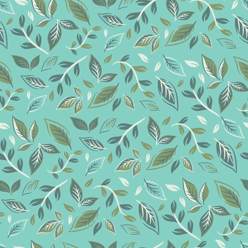 Abstract Floral Seamless Pattern With Hand Drawn vector