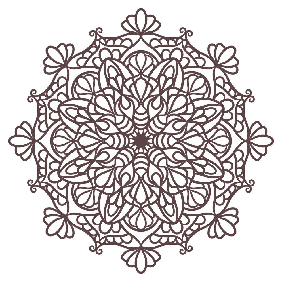 patrón de ornamento redondo de mandala étnico vector