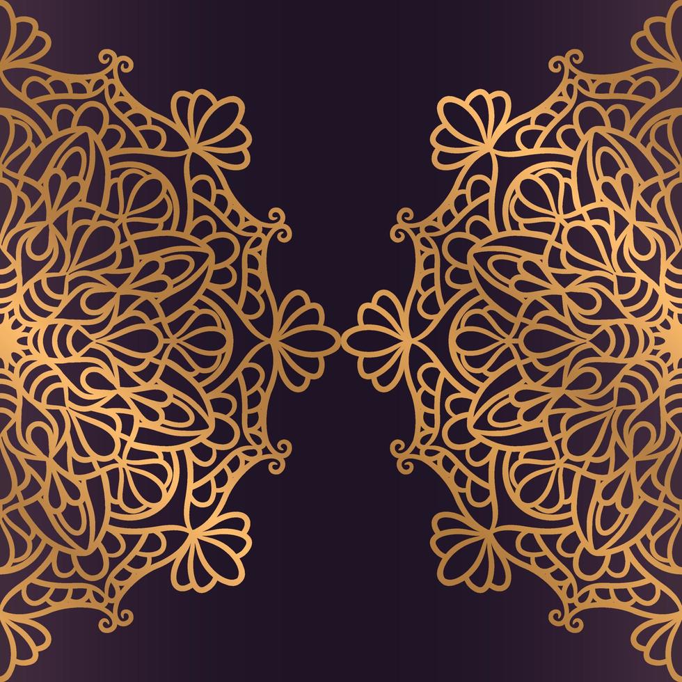 Luxury mandala background With Golden Arabesque vector