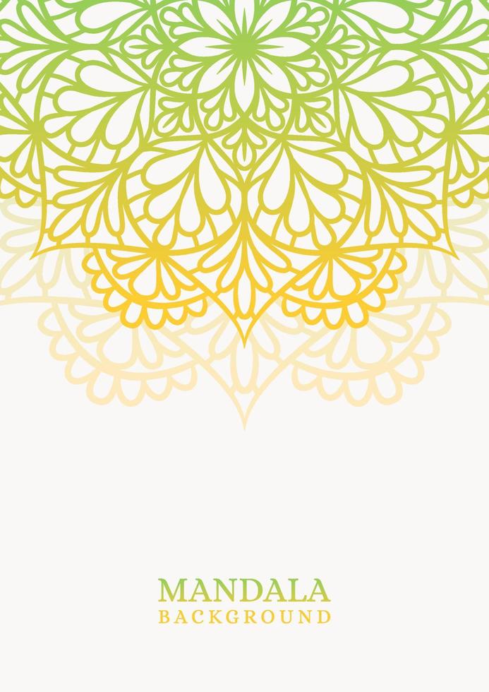 Mandala round ornament background with gradient vector