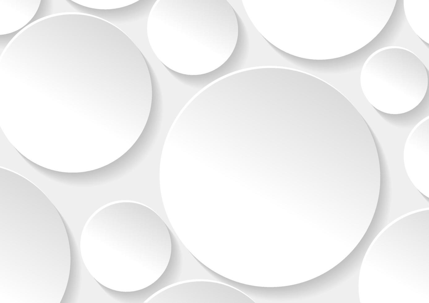 Abstract white and grey circle background texture vector