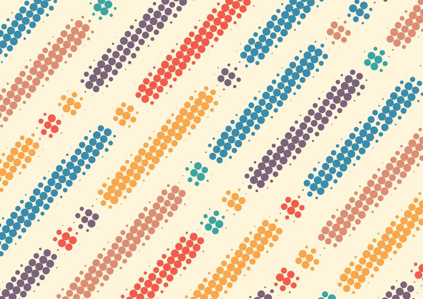 Vintage retro colorful with halftone dots background vector
