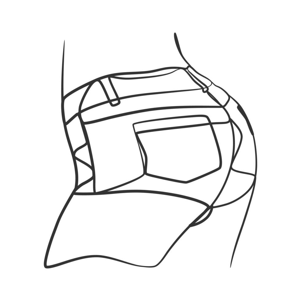 Woman body continuous line art drawing. One line woman portrait vector
