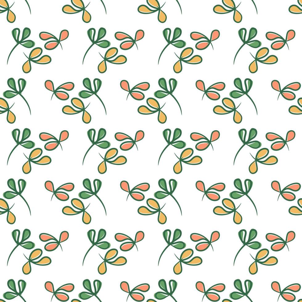 Botanical floral leaves seamless pattern. Floral pattern, Green leaves vector