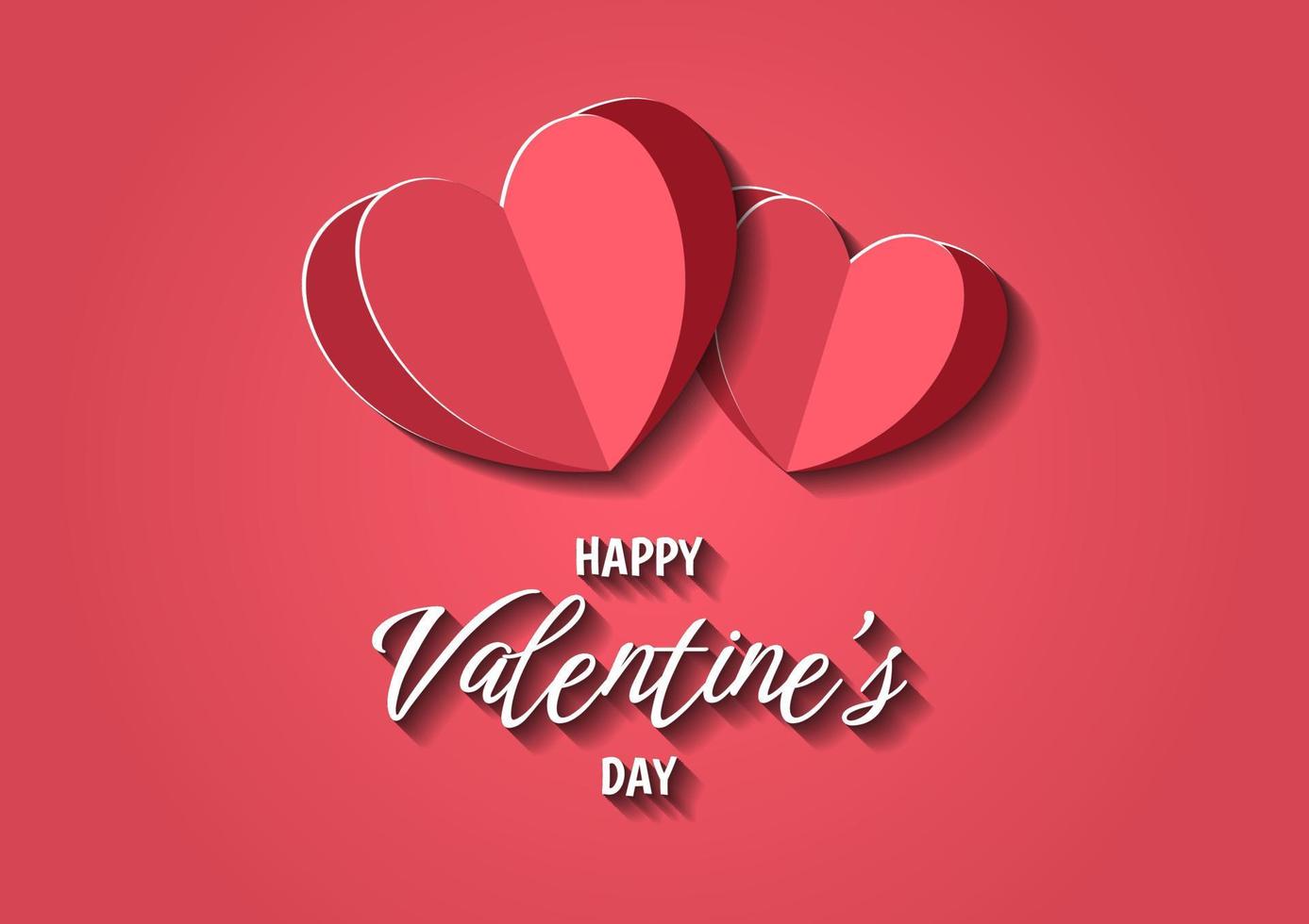 Happy valentine's day heart frame background vector